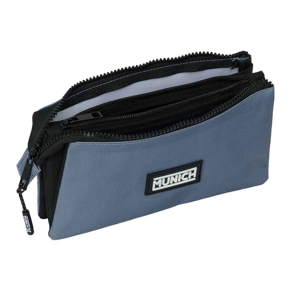 Trostruka pernica Munich Basic Siva 22 x 12 x 3 cm