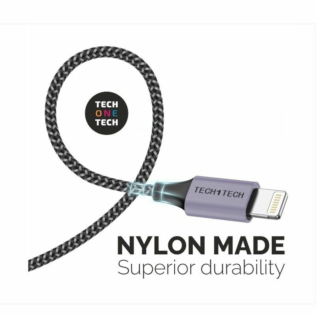 Kabel Lightning Tech One Tech TEC2022 Siva