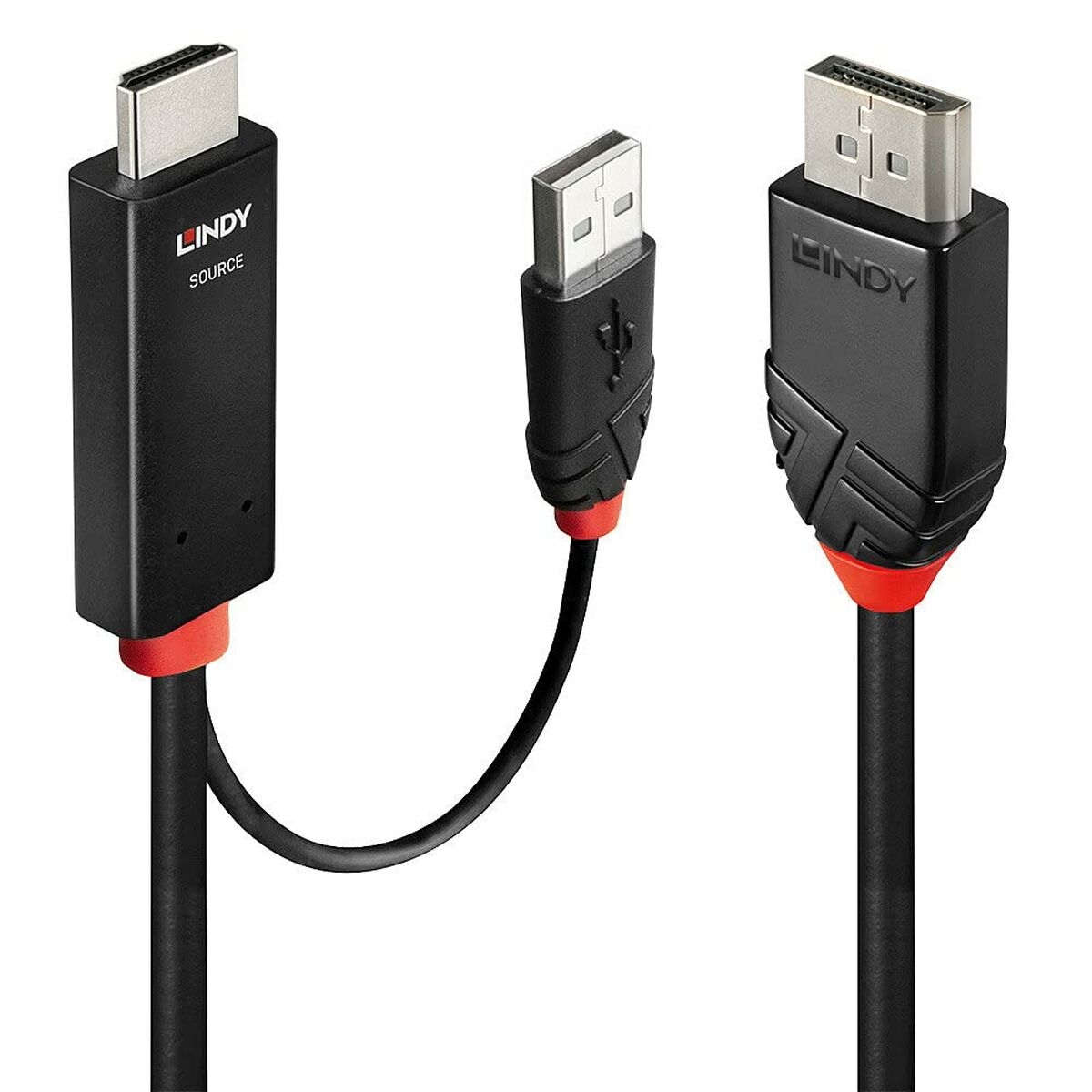 DisplayPort til HDMI-adapter LINDY 2 m Sort