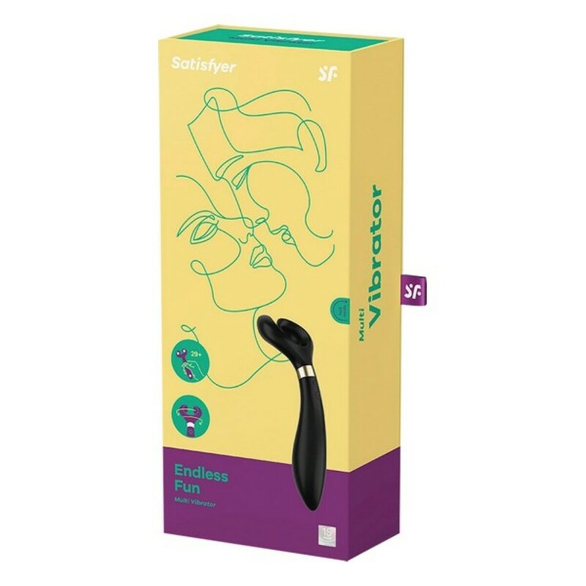 Par Massager Satisfyer 8801902 Sort