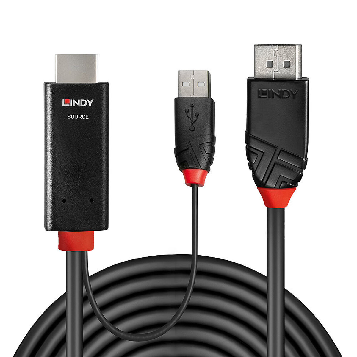 Cabo DisplayPort a HDMI LINDY 1 m Preto