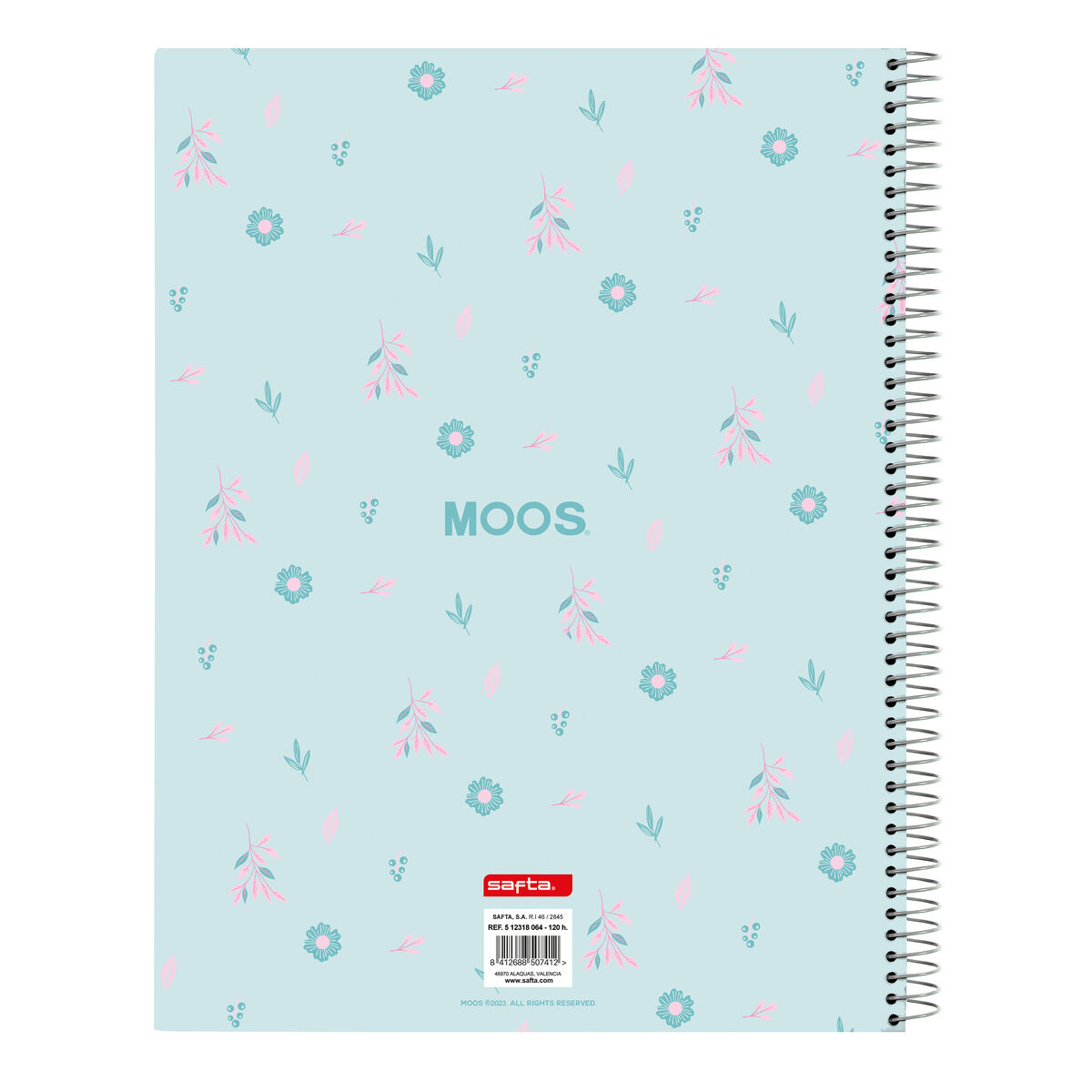 Caderno de Argolas Safta Turquesa