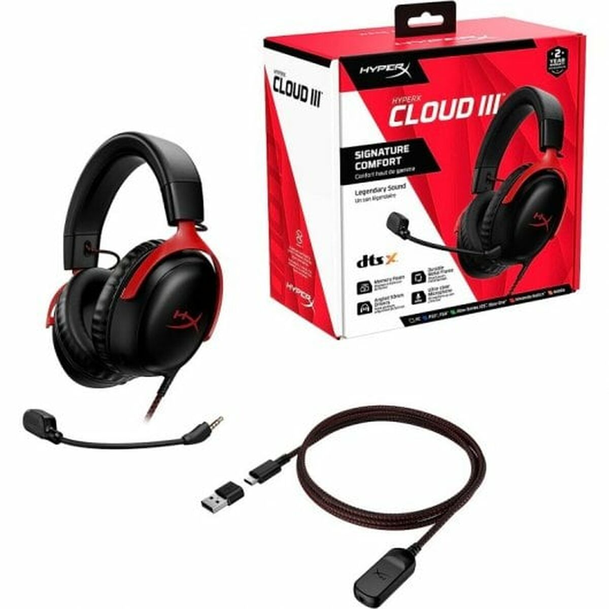 Auriculares com microfone HyperX Cloud III
