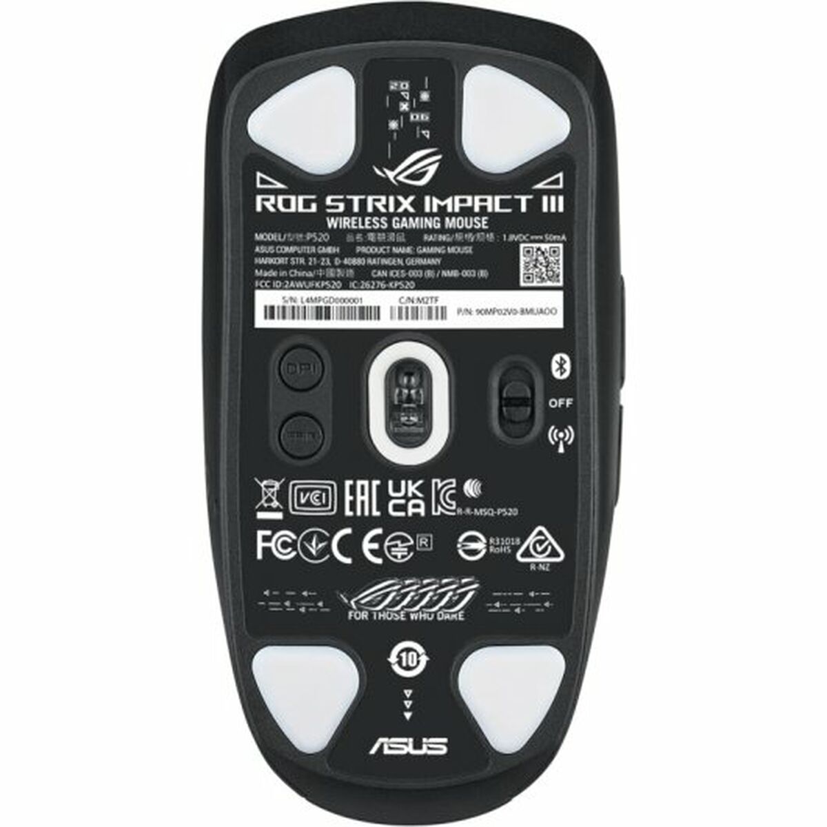 Optisk mus Asus ROG Strix Impact III Sort