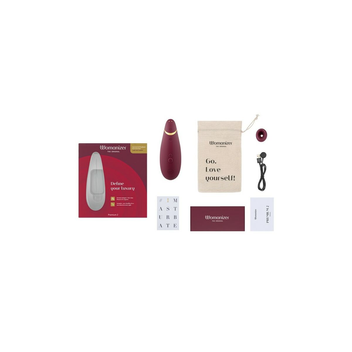 Sugestimulator for klitoris Womanizer Premium 2 Burgunder