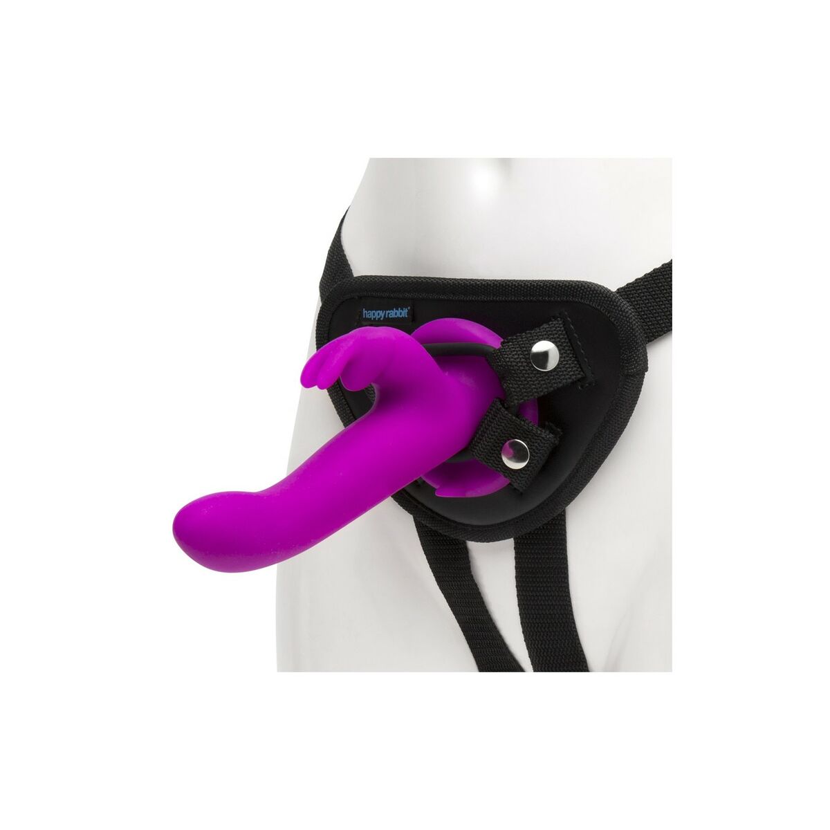 Voorbinddildo Happy Rabbit Strap-On Harness Set Purple 12,7 cm
