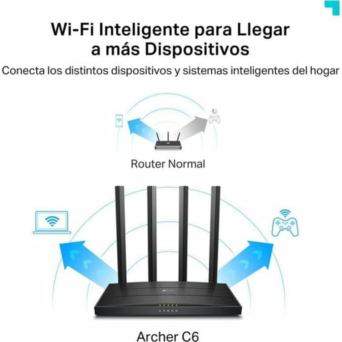 Router TP-Link ARCHER C6 300 Mbit/s Sort