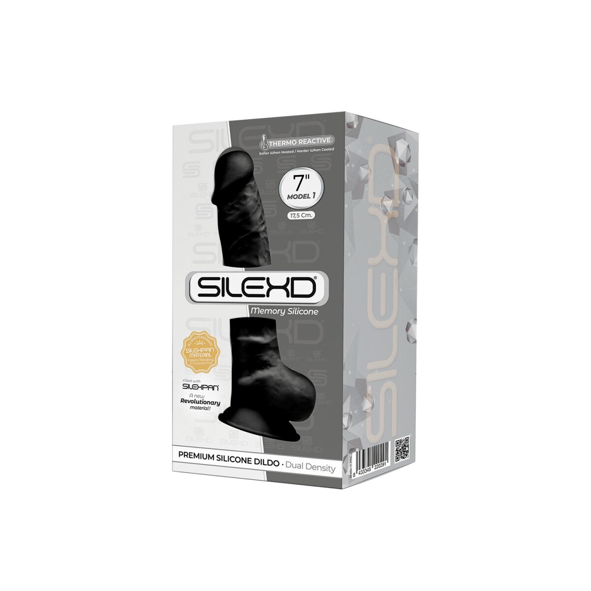 Realistisk Dildo Silexd Sort