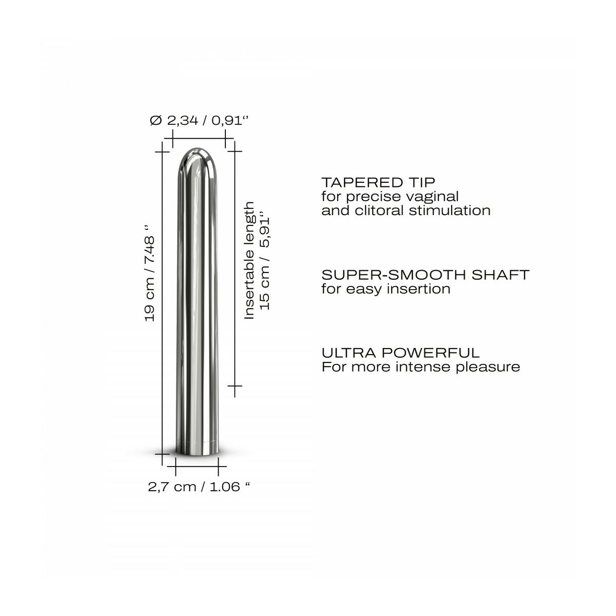 Vibratorius Dorcel Sidabras