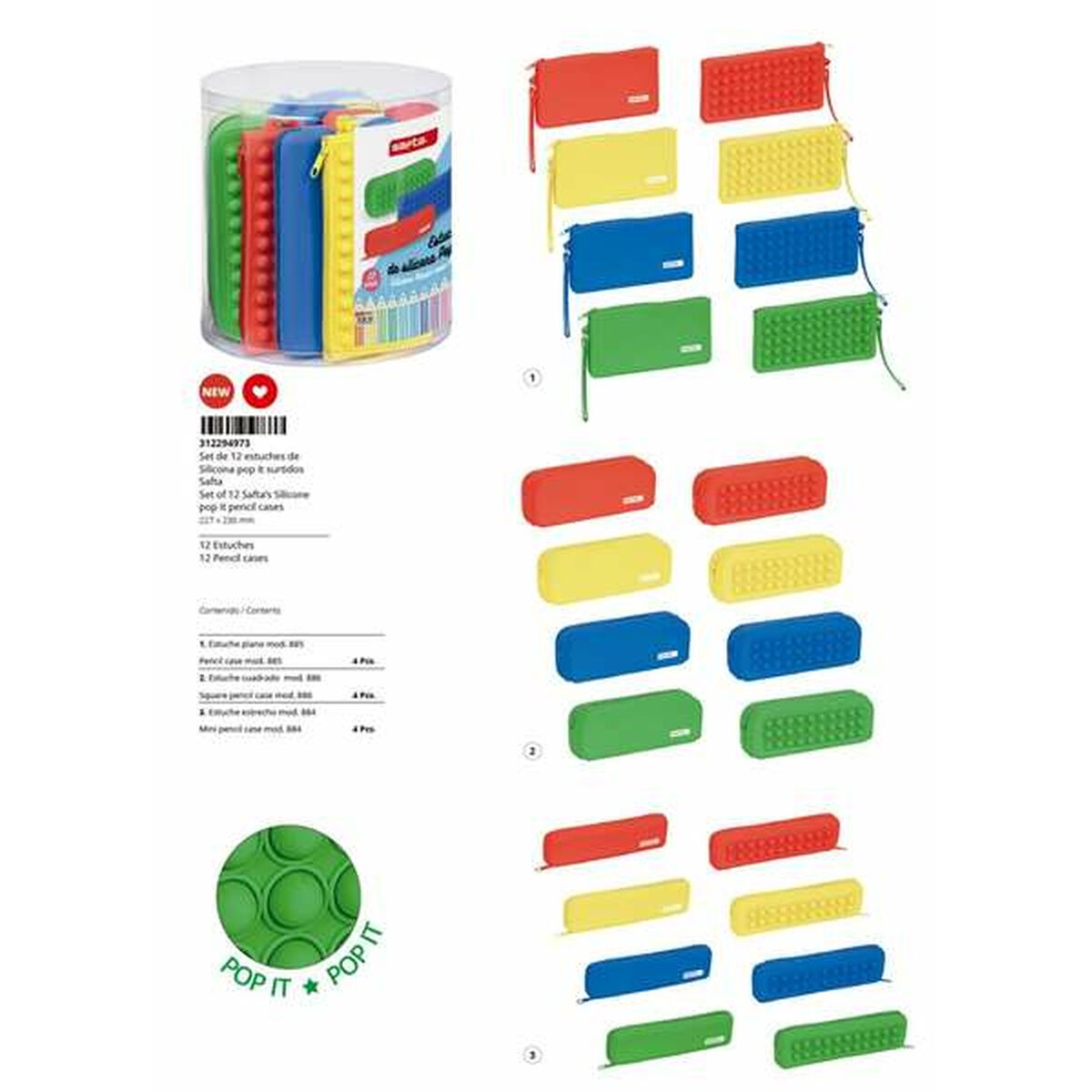 Bolsa Escolar Safta Multicolor Conjunto