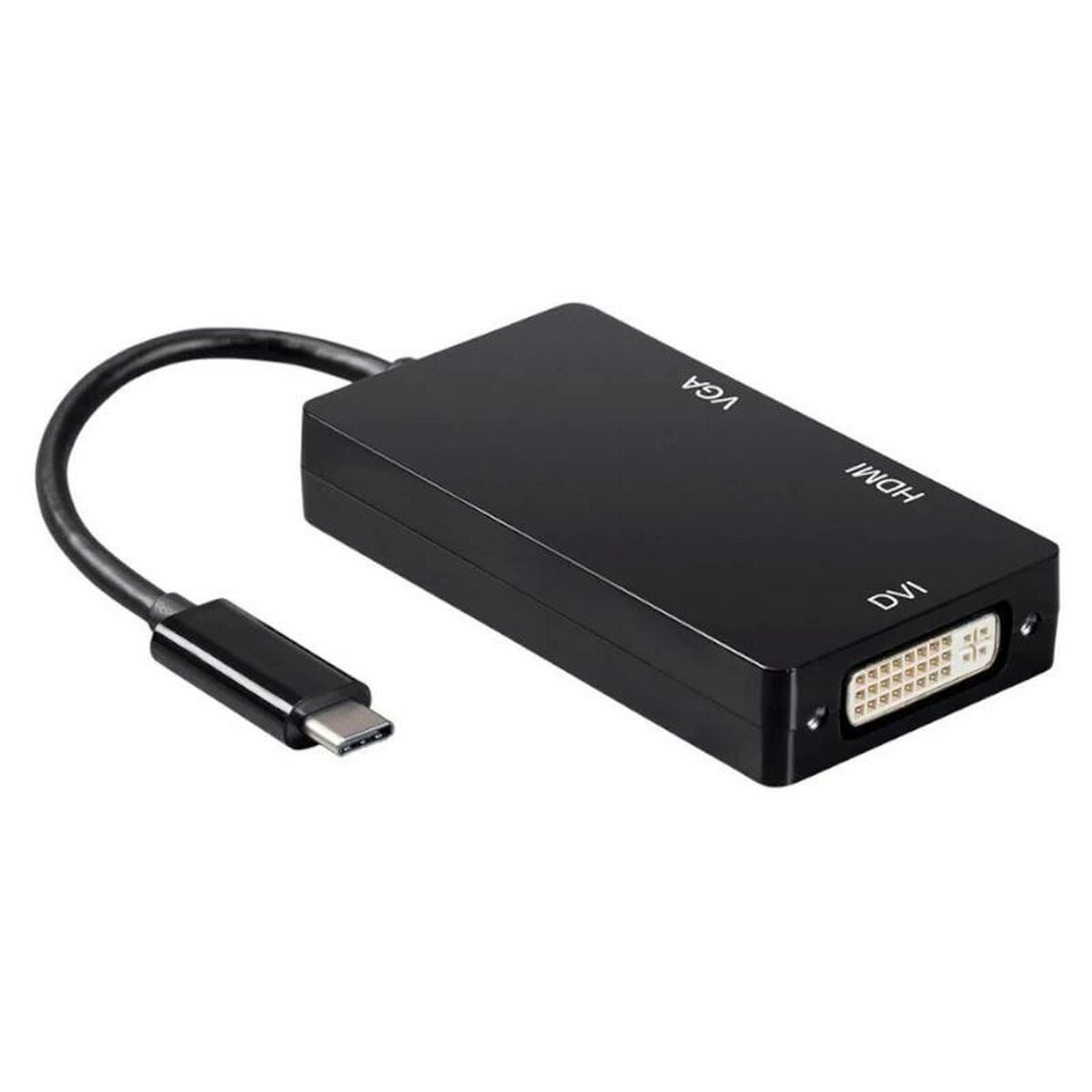 USB-C - VGA/HDMI/DVI Adapteri Aisens A109-0343 HDMI USB VGA USB 3.2 Musta 15 cm