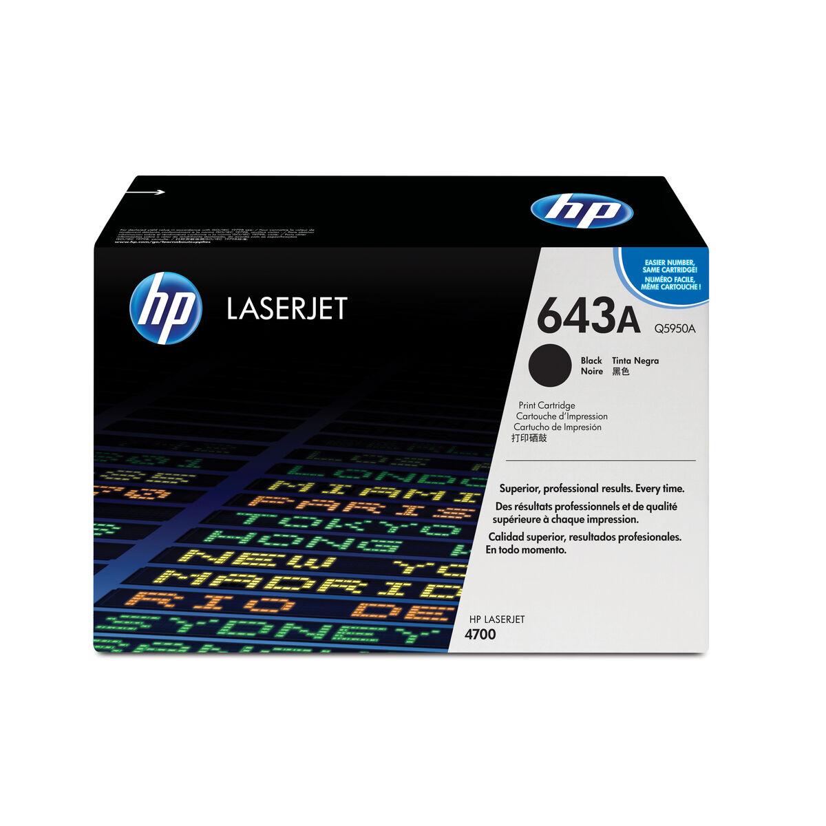Original toner HP 643A Sort