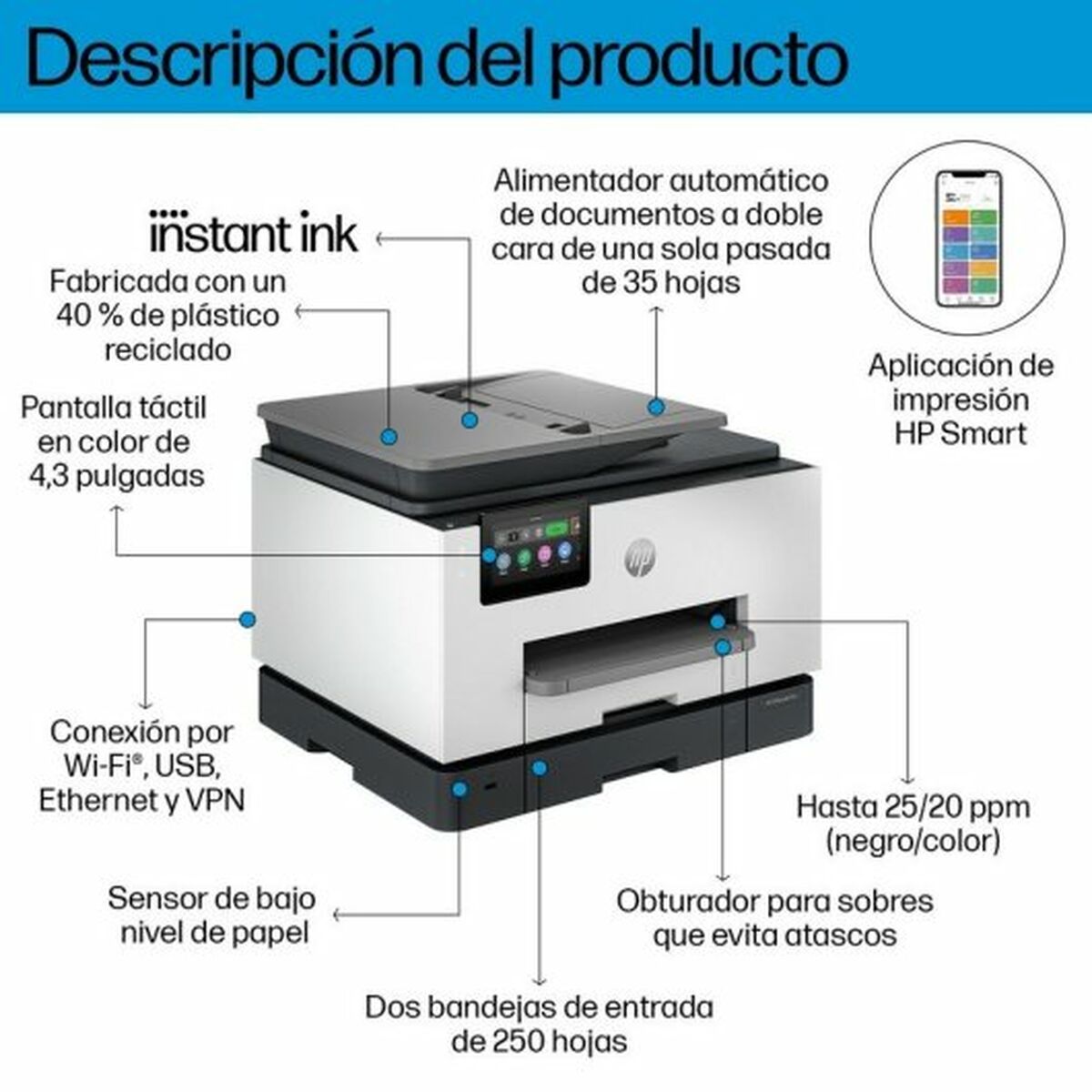 Multifunctionele Printer HP OfficeJet Pro 9132e