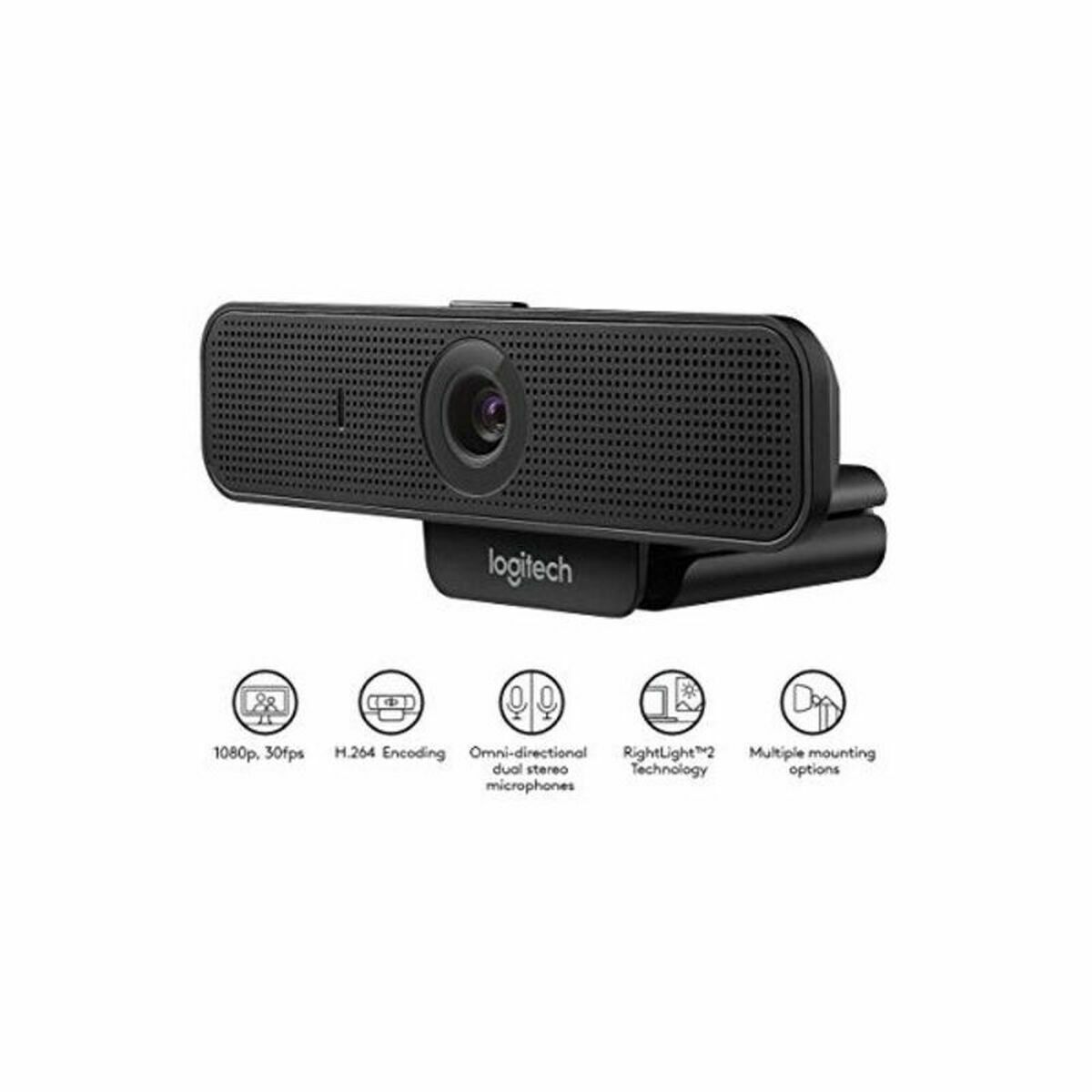 Webcam Logitech 960-001076 Full HD 30 fps Sort