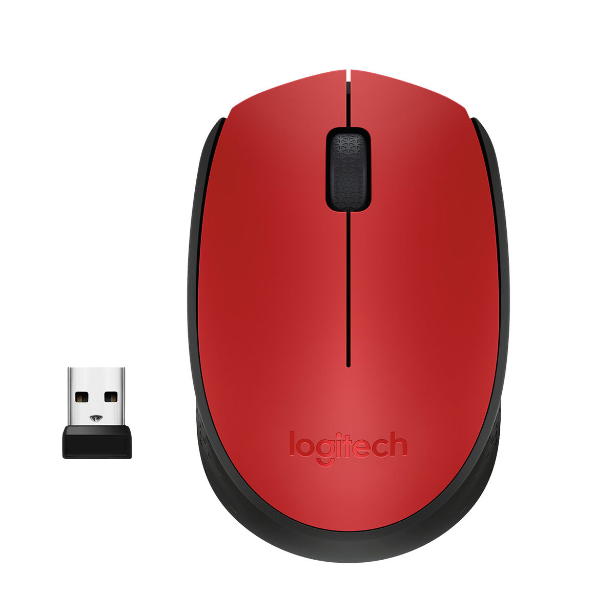 Wireless Mouse Logitech M171 Black Red 1000 dpi
