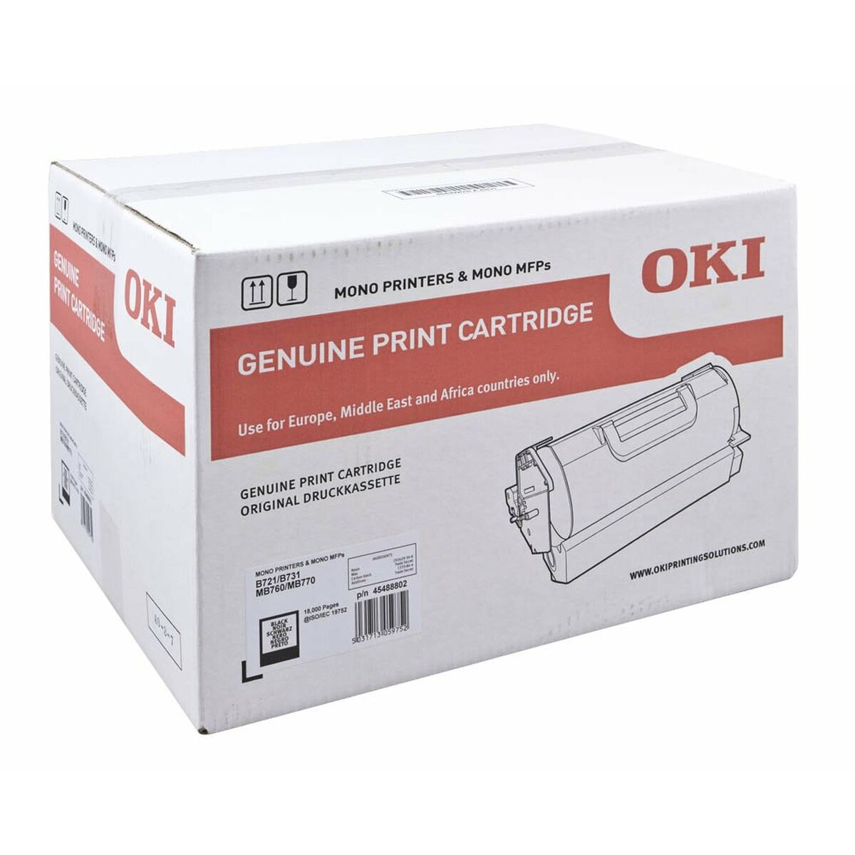 Original toner OKI 45488802 Sort