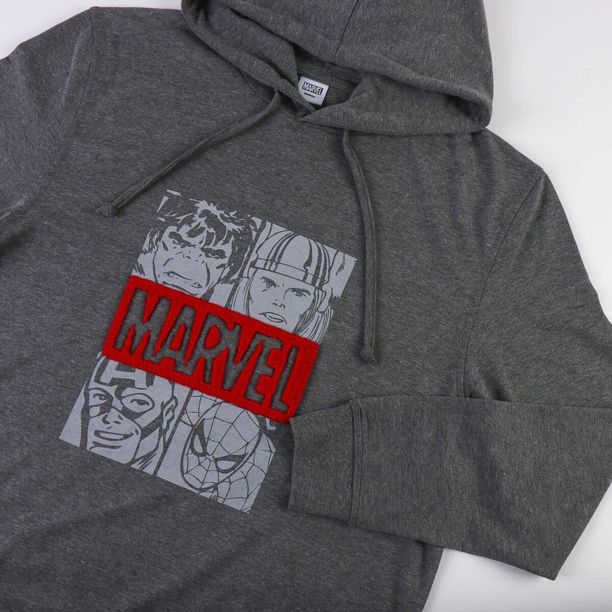 Hettegenser til Menn Marvel Grå Mørke Grå
