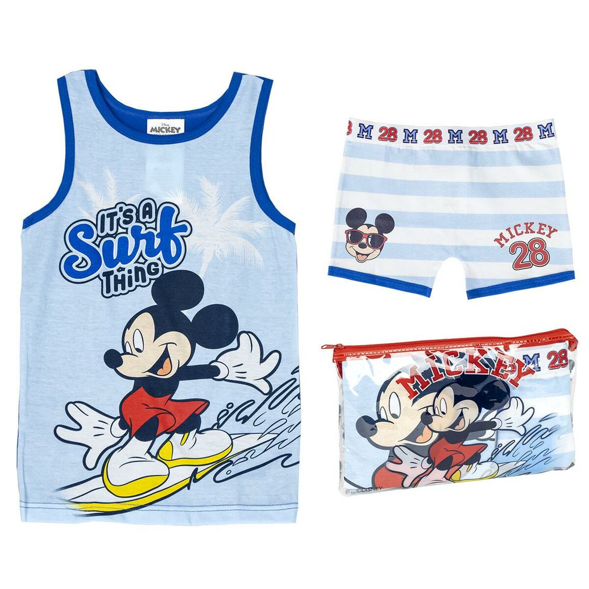 Pyžamo Dětské Mickey Mouse Modrý