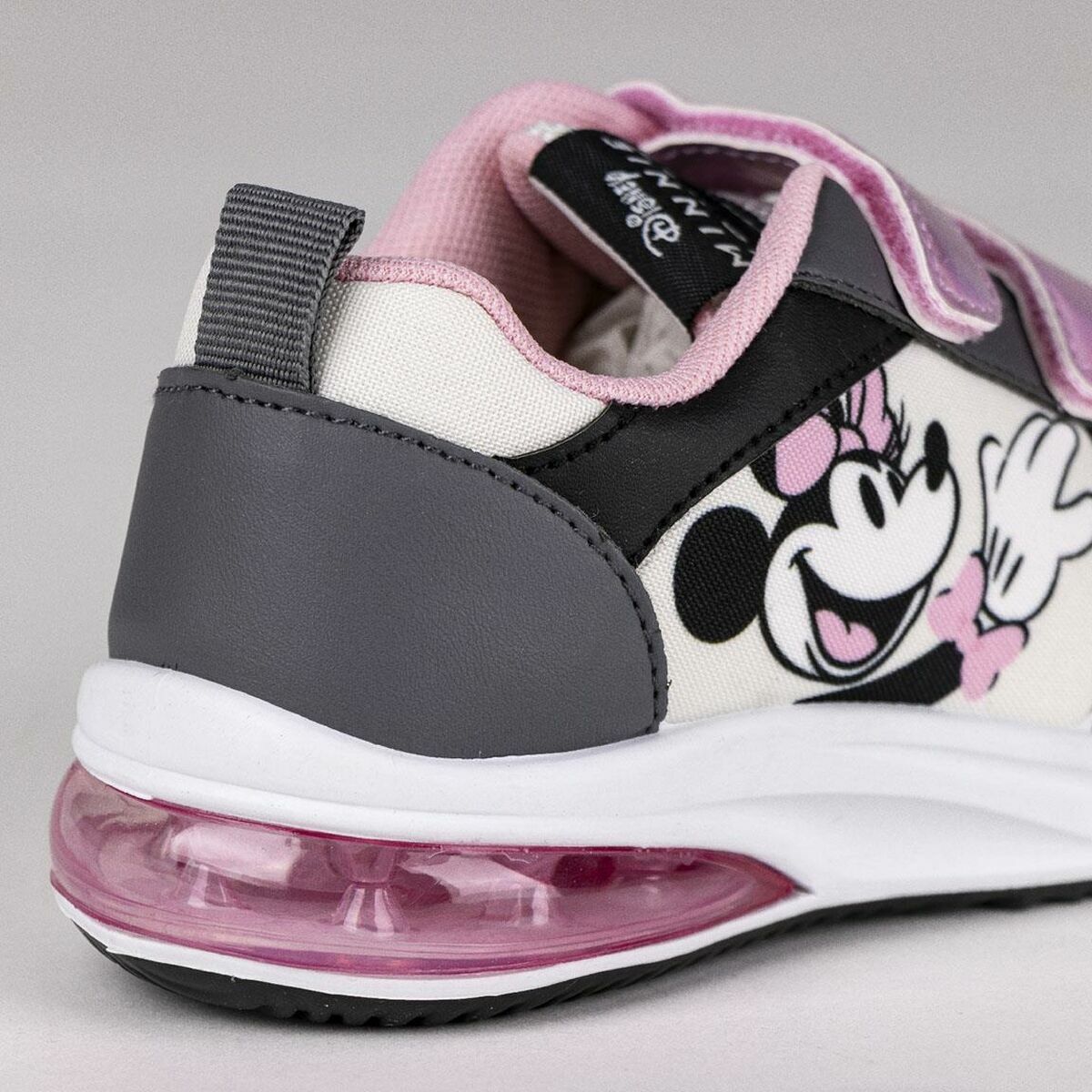 Baskets LED Minnie Mouse Gris Velcro