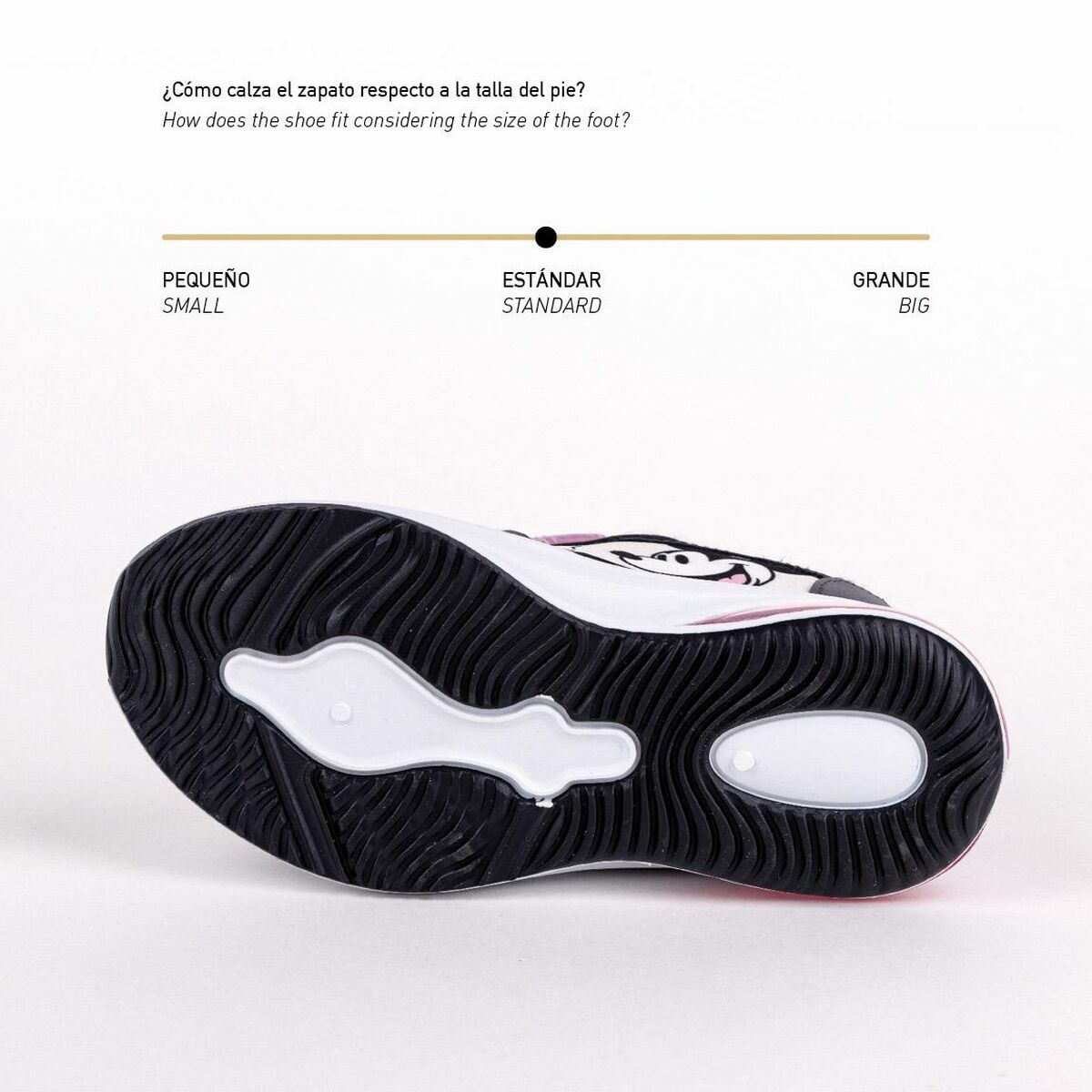 Baskets LED Minnie Mouse Gris Velcro
