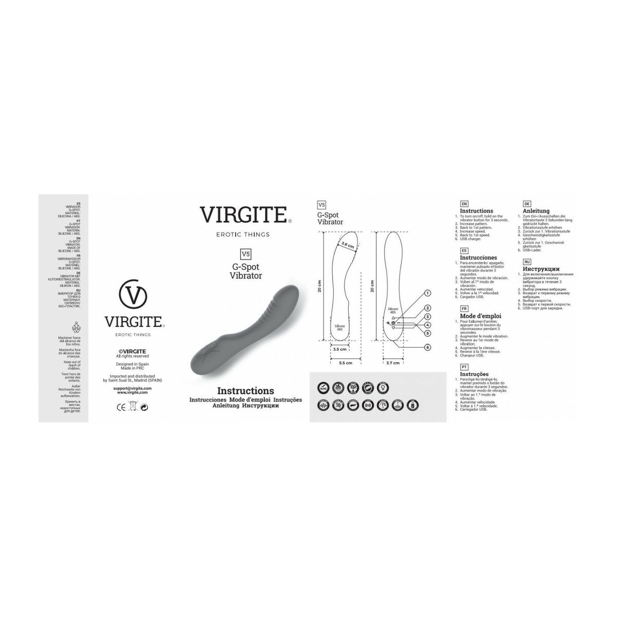 Vibrator G-točke Virgite Modra
