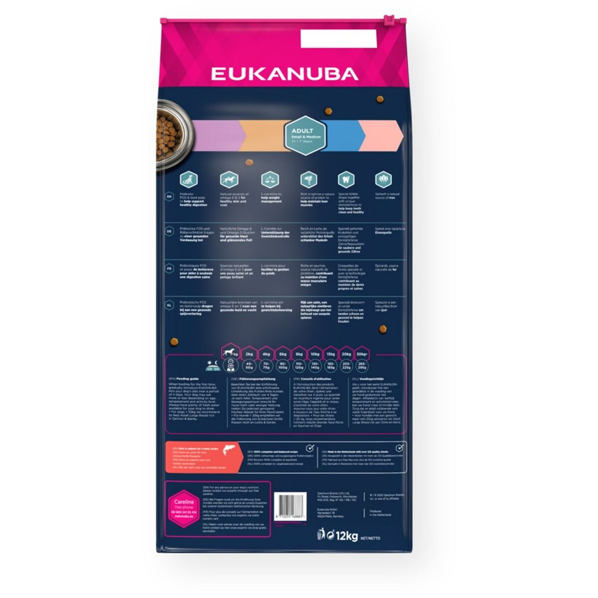 Foder Eukanuba Adult Small&Medium Salmon Fisk 12 kg