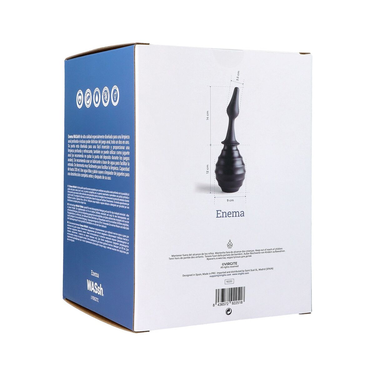 Colt Elastisk Butt Plug Virgite 330 ml