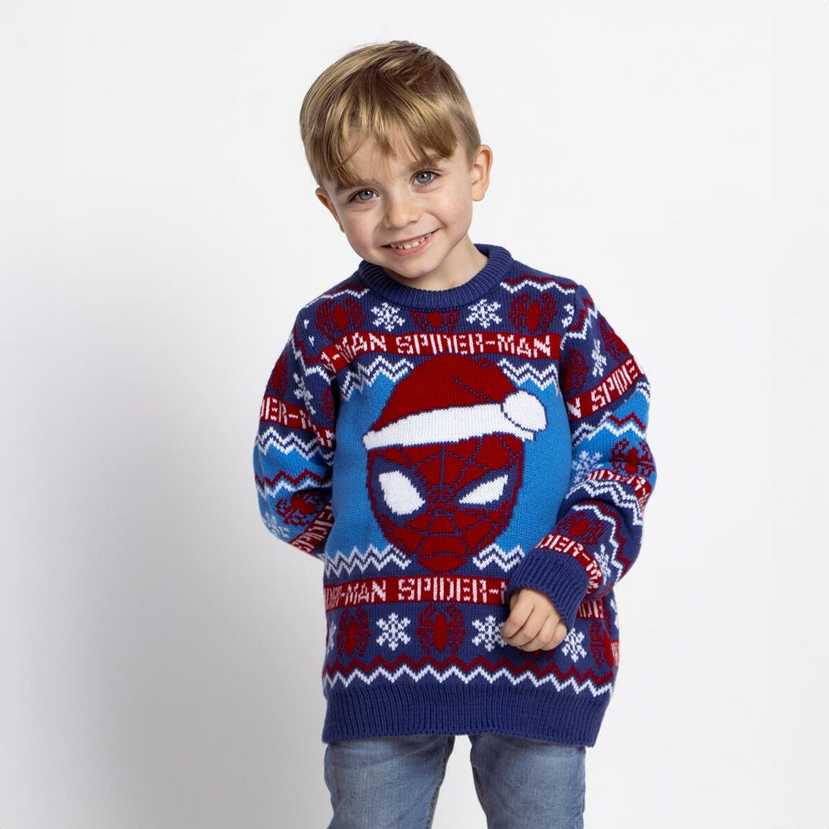 Unisex svetr Spider-Man Modrý