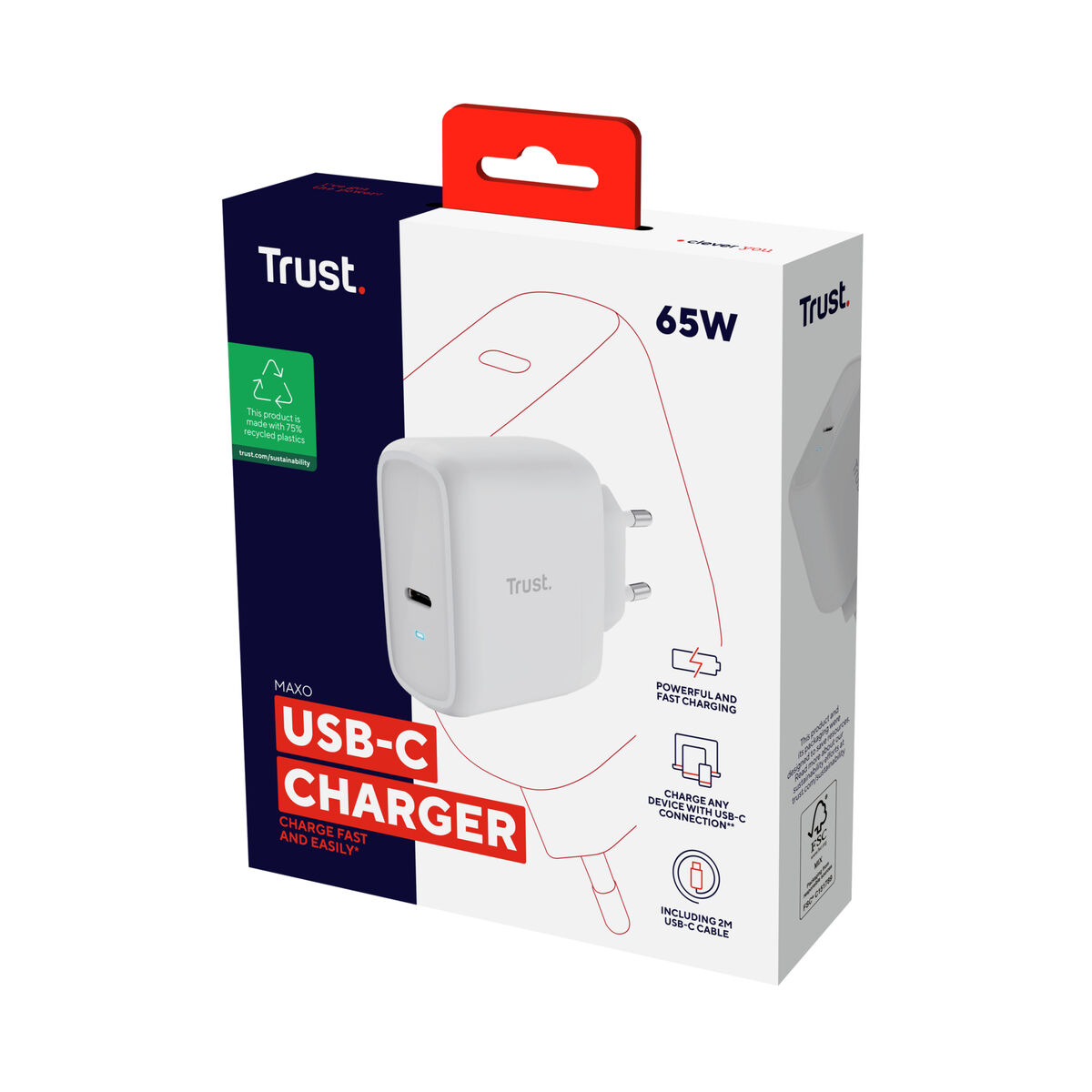 Oplader Trust 25139 Wit