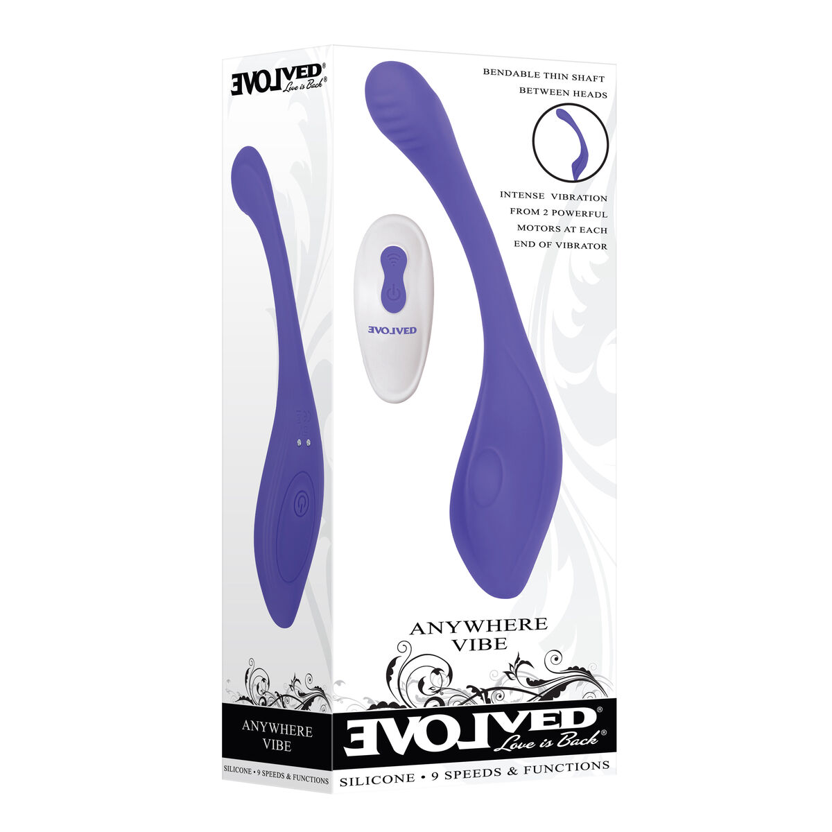 Vibration de Stimulation Double Evolved Violet