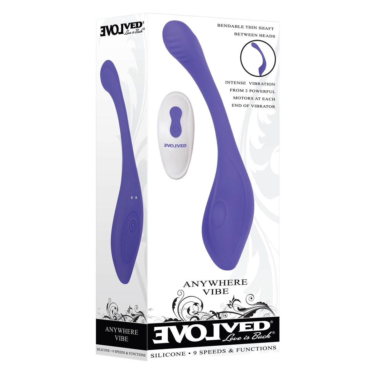 Vibration de Stimulation Double Evolved Violet