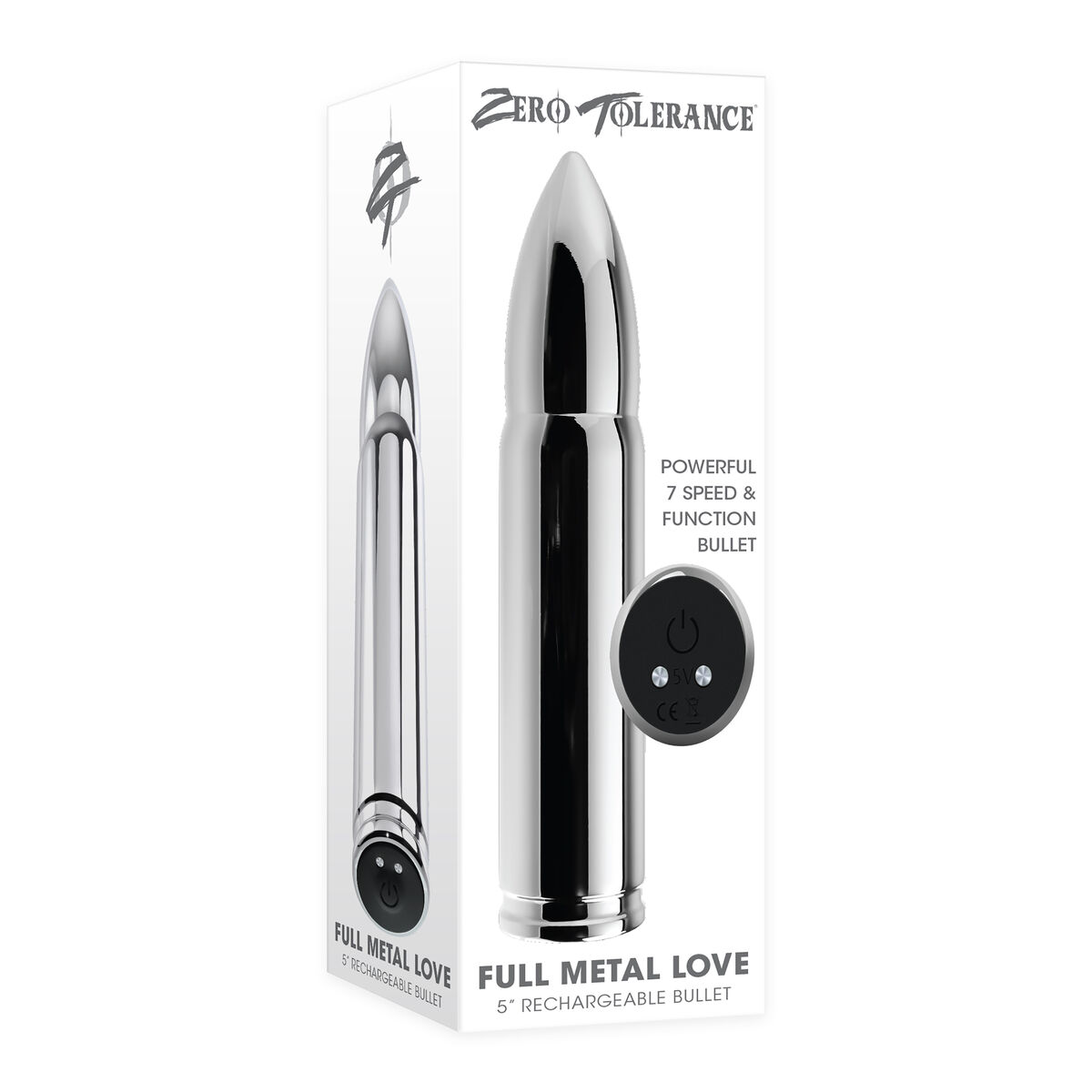 Patronvibrator Zero Tolerance Zero Tolerance Silvrig