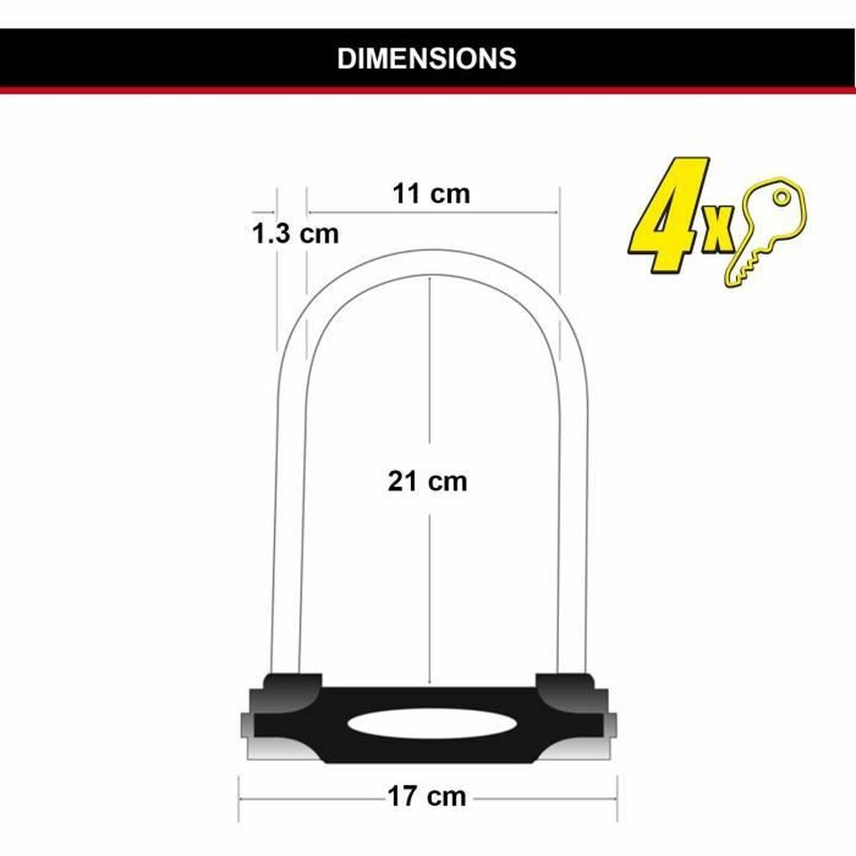 Spynos raktas Master Lock Raudona