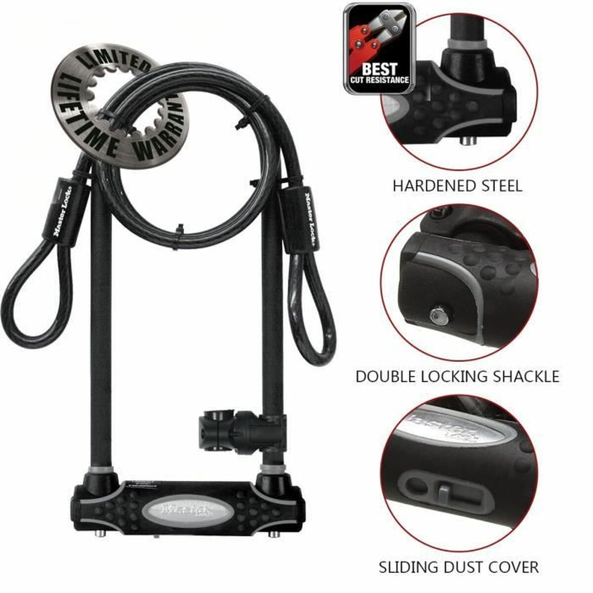 Lucchetto con chiave Master Lock Nero