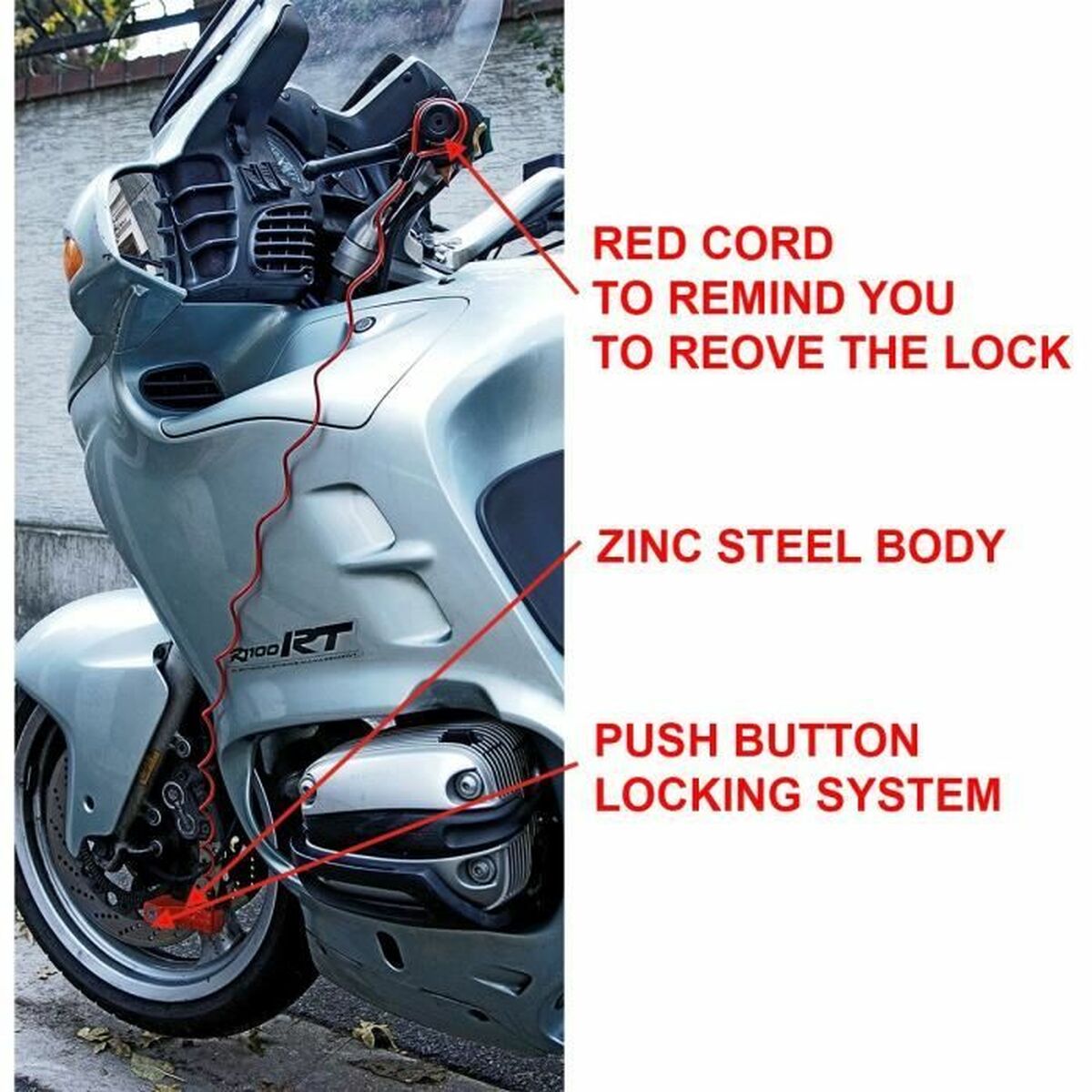 Candado de llave Master Lock Rojo