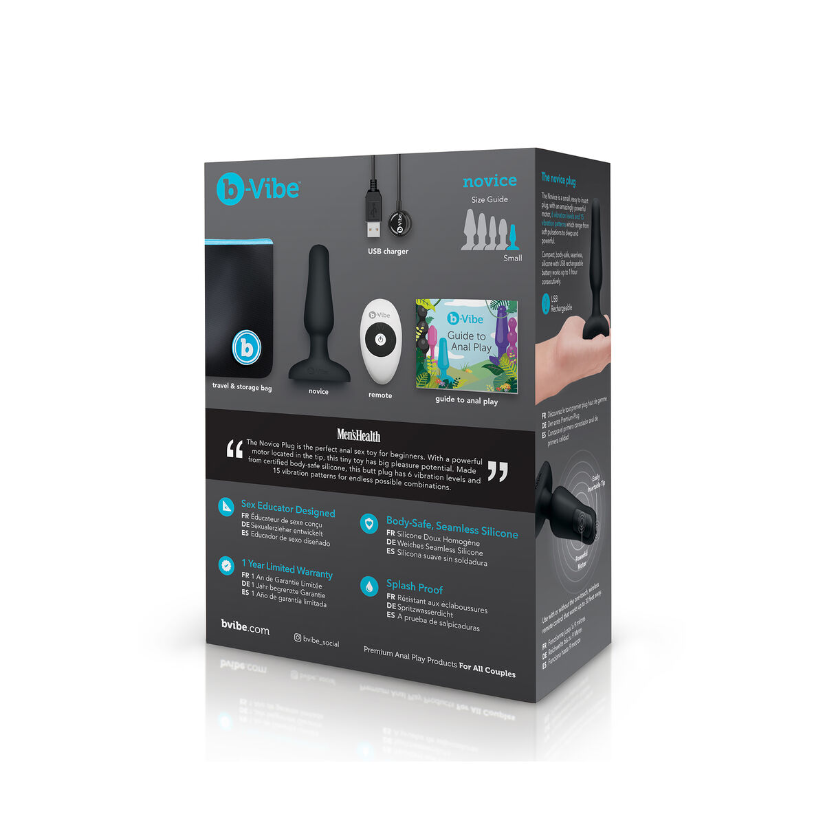 Plug Anal B-Vibe NOVICE Negru