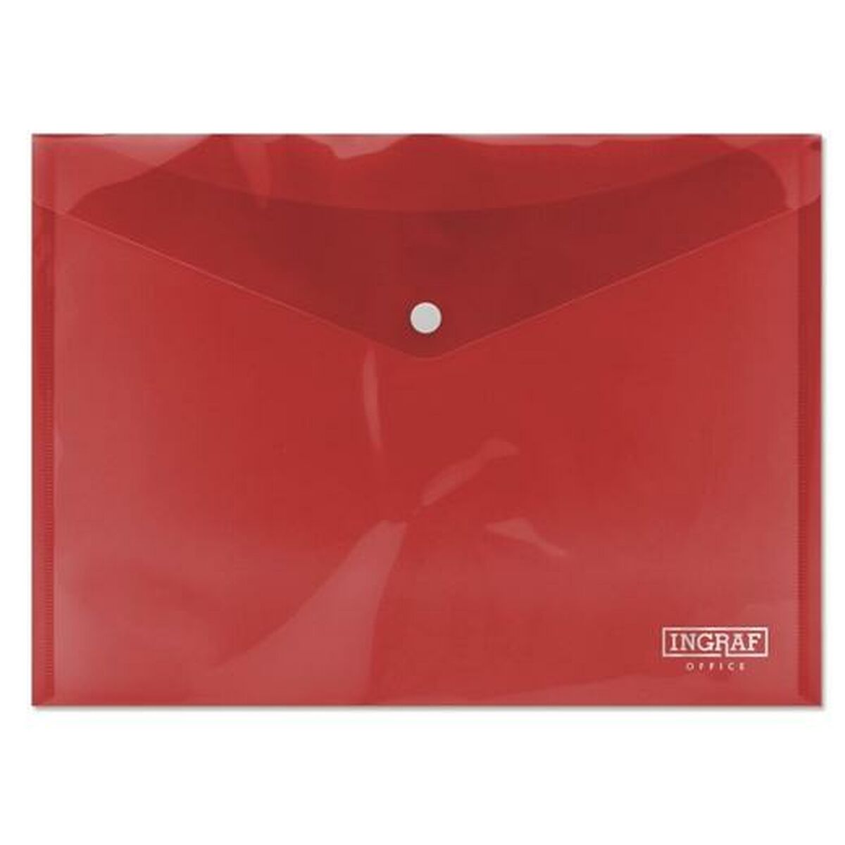 Mapă pentru Documente Ingraf Plastic Roșu Broșă A4 (10 Unități)