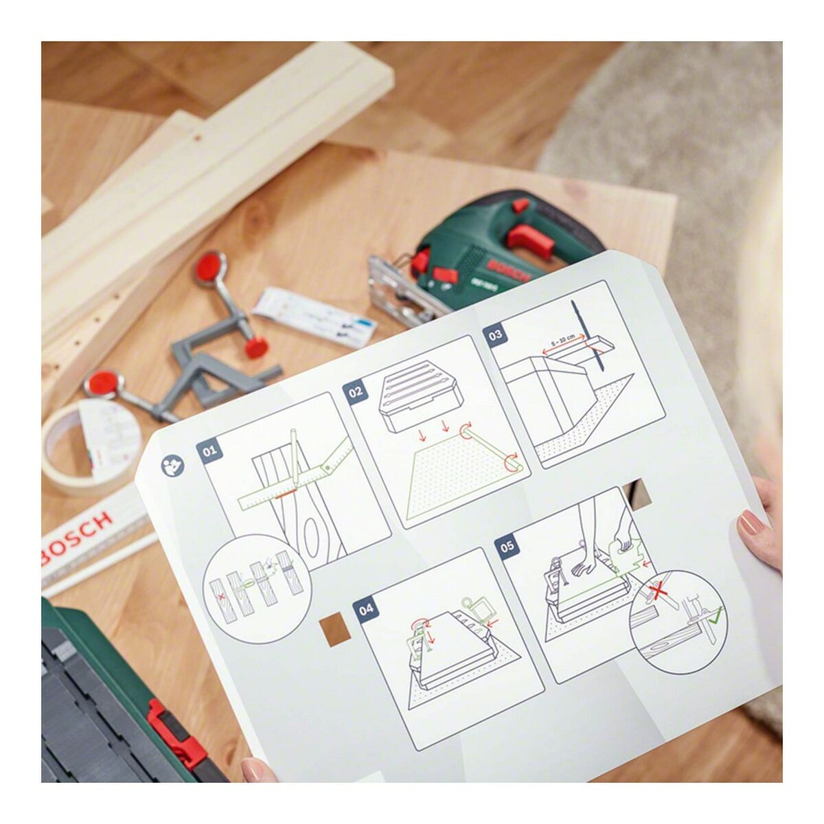 Arbetsbord BOSCH Sågad