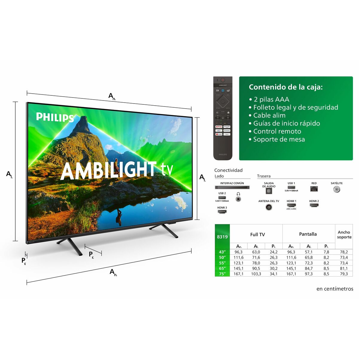 Philips 50PUS8319/12 4K Ultra HD 50" LED HDR HDR10 (3)