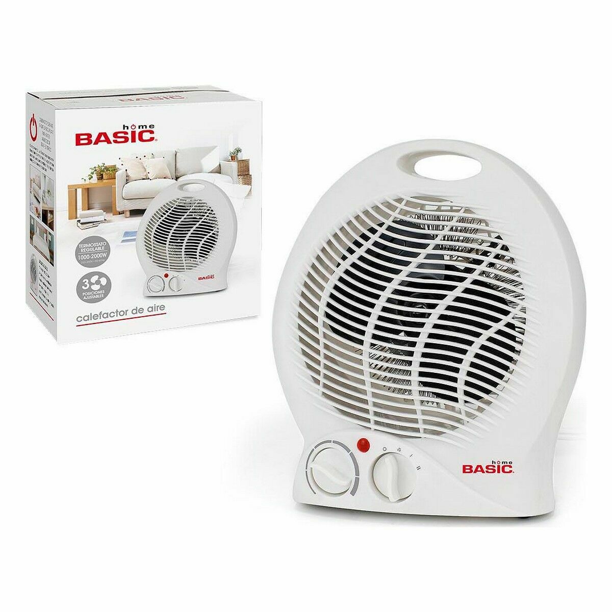 Verwarming Basic Home Wit 2000 W (4 Stuks)