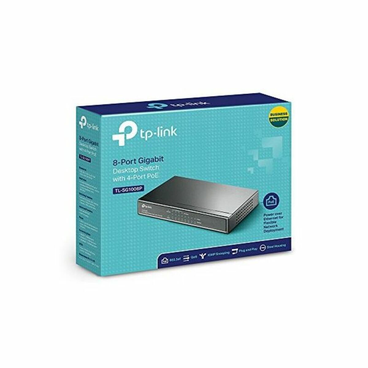 Switch til desktop TP-Link TL-SG1008P Sort