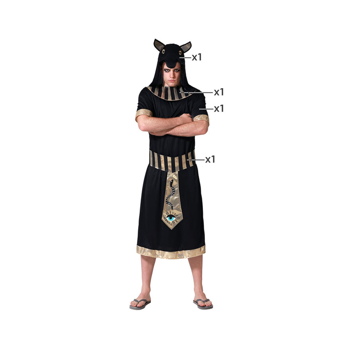 Kostume til voksne Sort Egyptisk mand