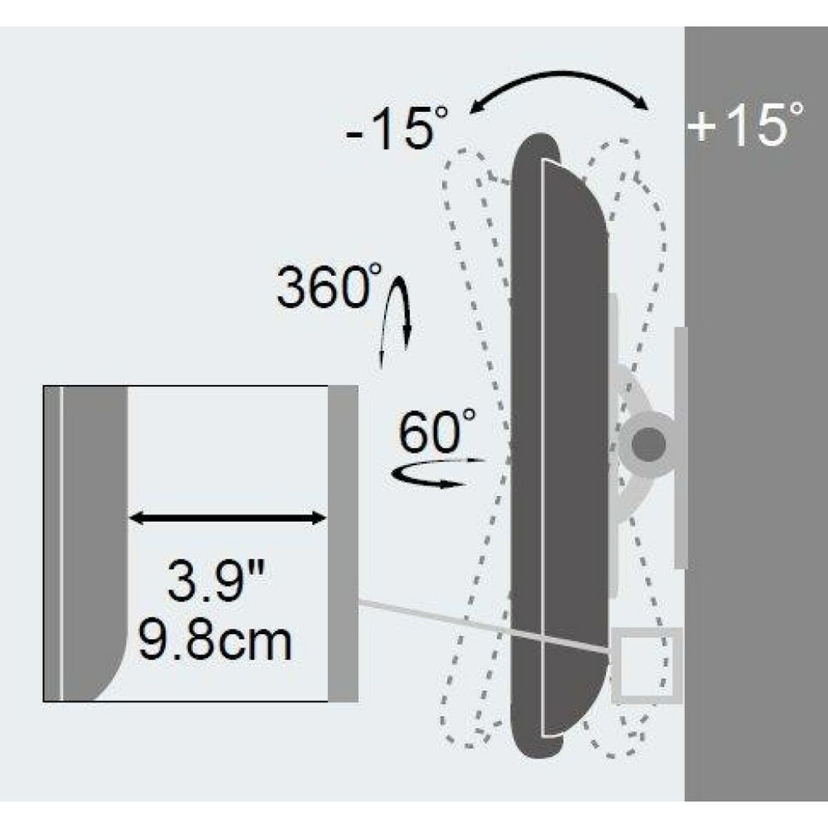Tablettiteline Techly 301849 Musta (1 osaa)