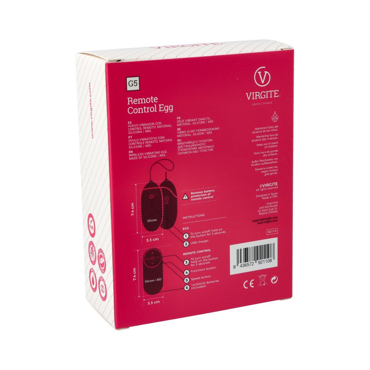 Vibrator Jajce Virgite Modra