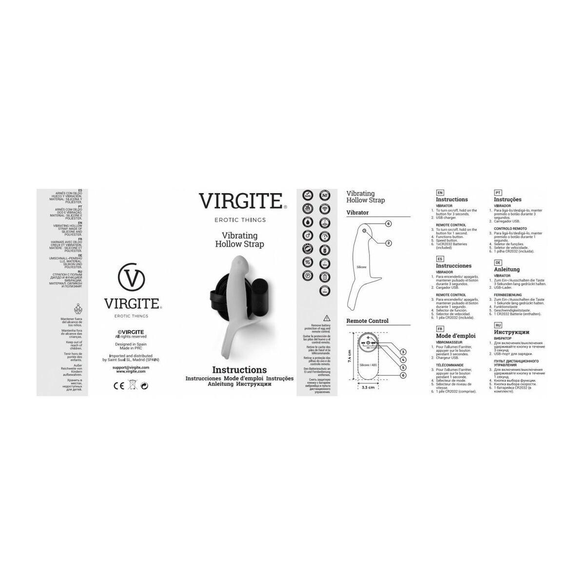 Strap-On Dildo Virgite Sort L