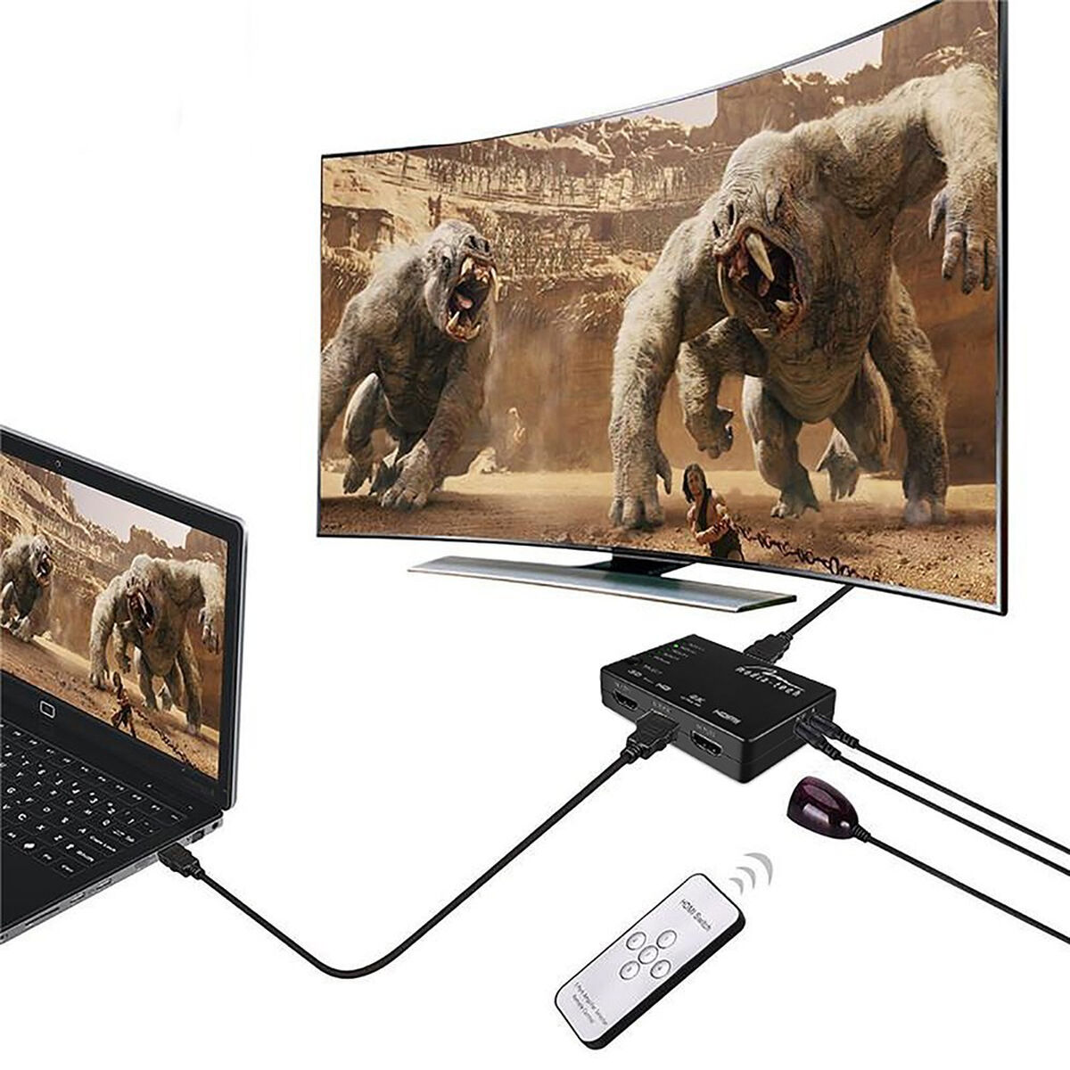 Switch HDMI Media Tech MT5207 Negru
