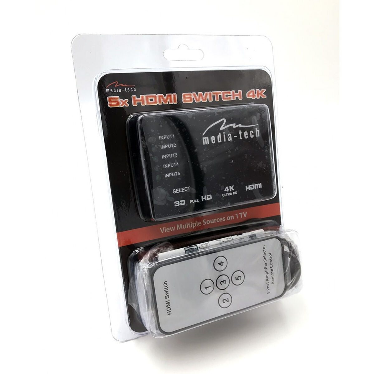 HDMI Switch Media Tech MT5207 Černý