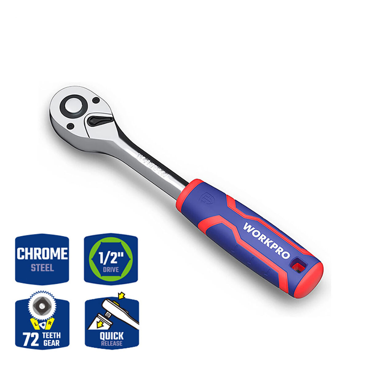 Carraca-nøgle Workpro 1/2"