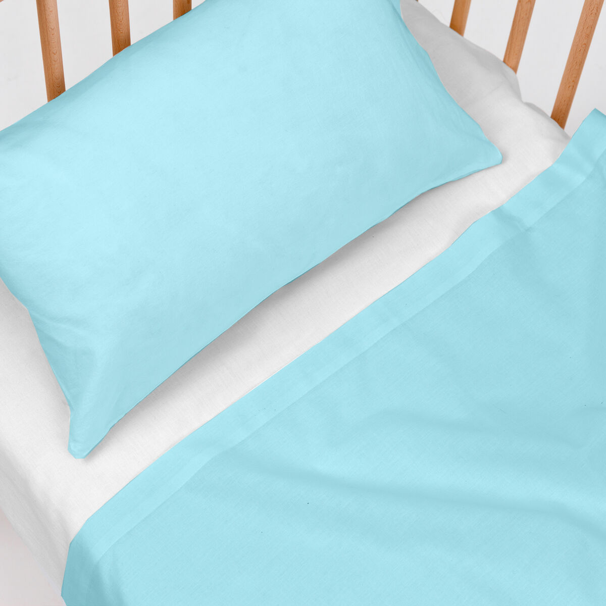 Cot Bedding Set HappyFriday BASIC KIDS Blue