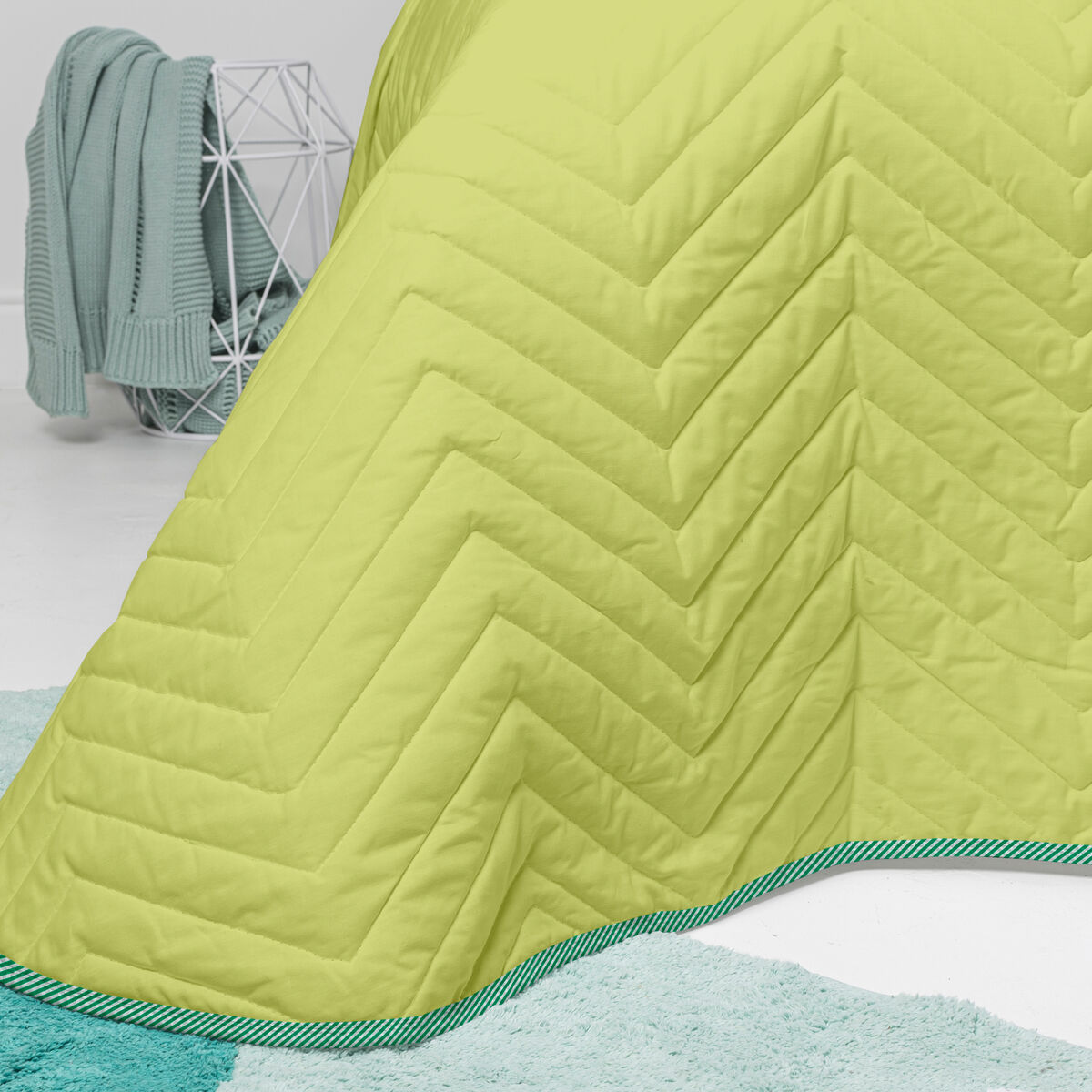 Trapunta HappyFriday Basic Kids Arista Verde 180 x 260 cm